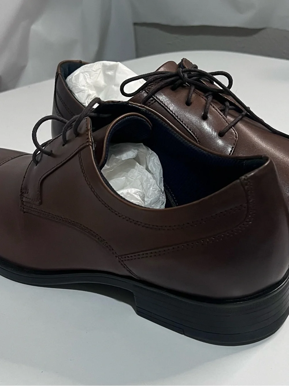 Johnston & Murphy Brown Leather Cap-Toe Derby Shoes